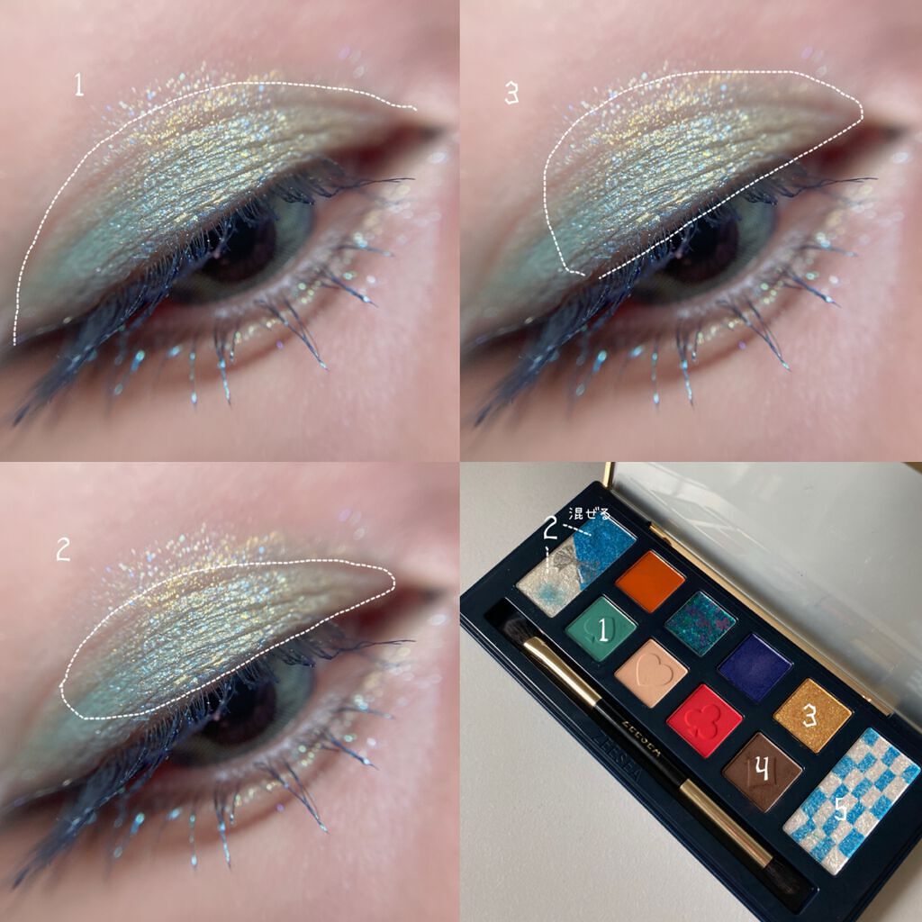 アリスドリームランドシリーズ 12色アイシャドウパレット(ZEESEA×大英博物館)/ZEESEA/アイシャドウパレットを使ったクチコミ(2枚目)