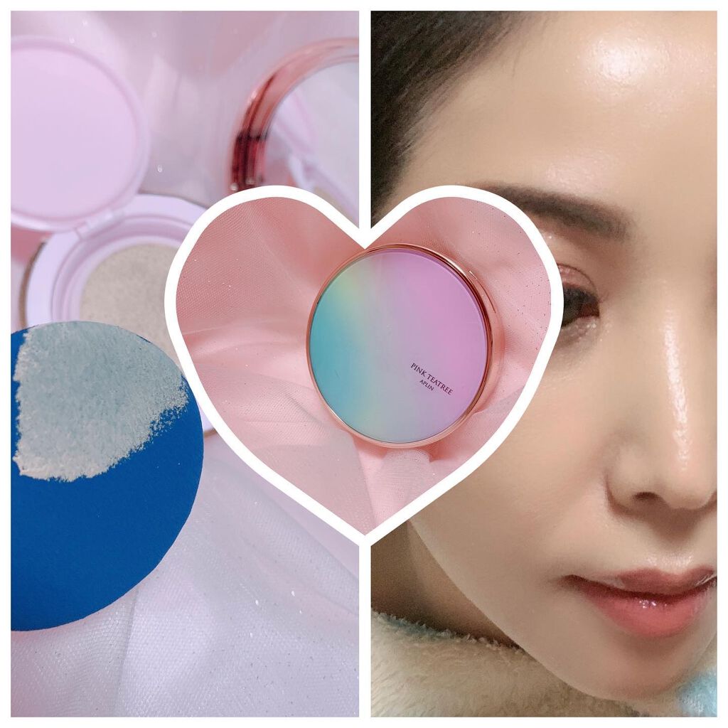 ピンクティーツリーカバークッション/APLIN/クッションファンデーションを使ったクチコミ(4枚目)