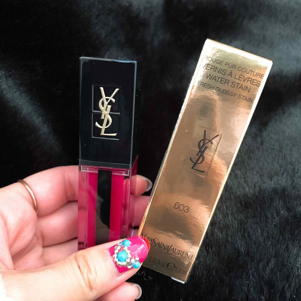 ルージュ ピュールクチュール ヴェルニ ウォーターステイン/YVES SAINT LAURENT BEAUTE/口紅を使ったクチコミ(1枚目)