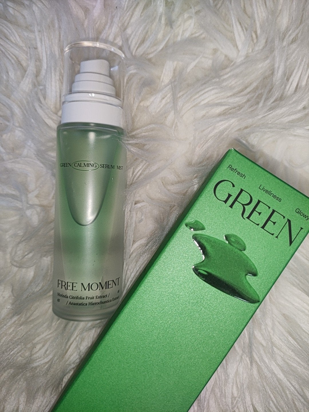 グリーンカーミングセラムミスト/Free Moment /ミスト状化粧水を使ったクチコミ(3枚目)