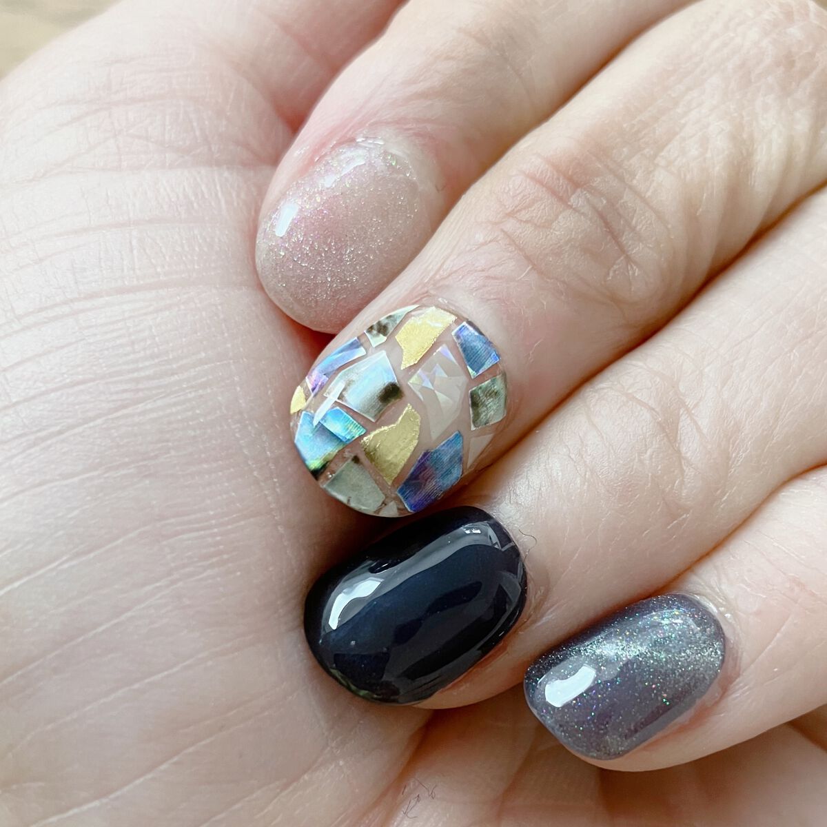 セミキュアジェルネイル（ハンド） ND-170 N Twilight (New Romance Collection)/ohora/ネイルシールを使ったクチコミ（1枚目）