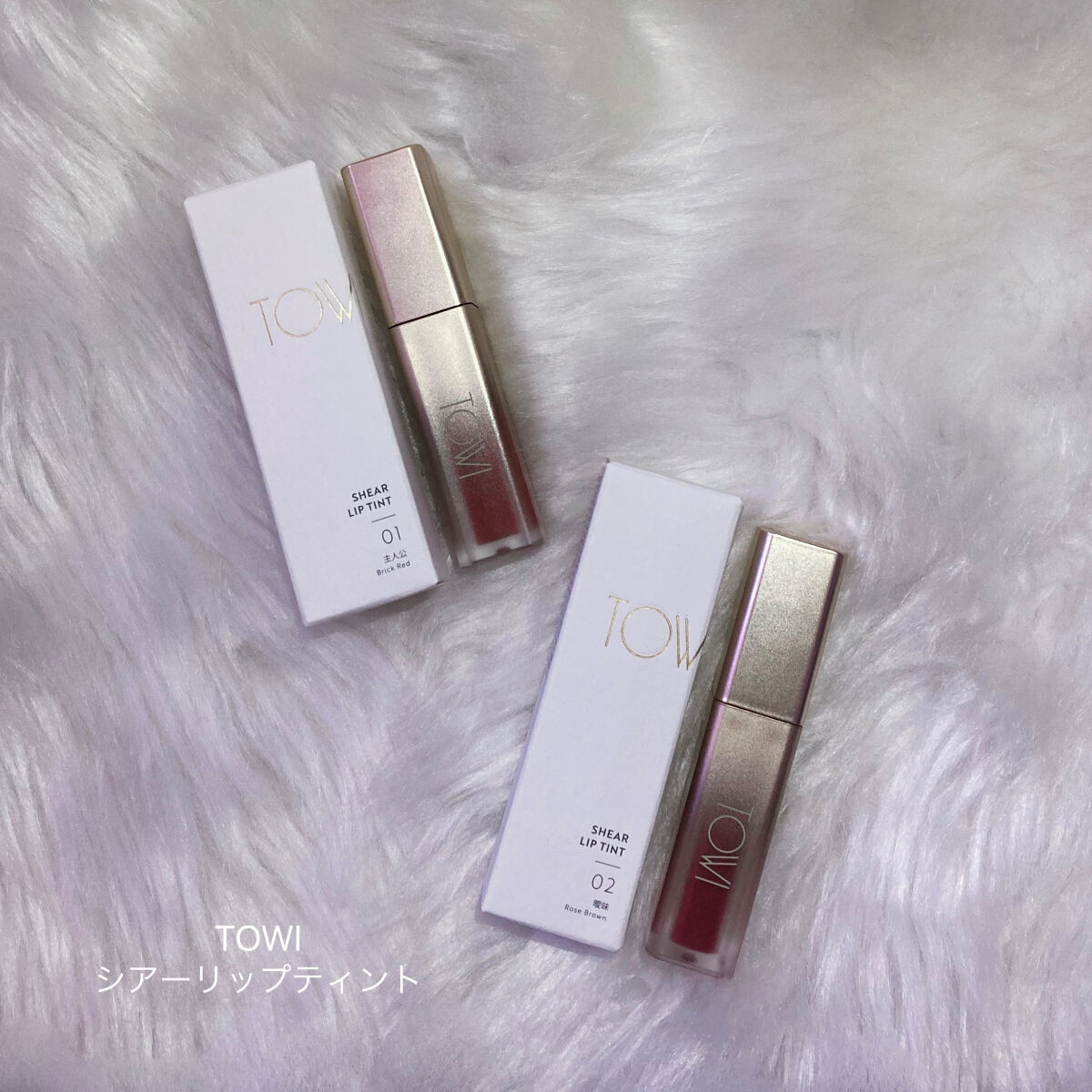 シアーリップティント 01 主人公〈brick red〉/TOWI/リップティントを使ったクチコミ（3枚目）