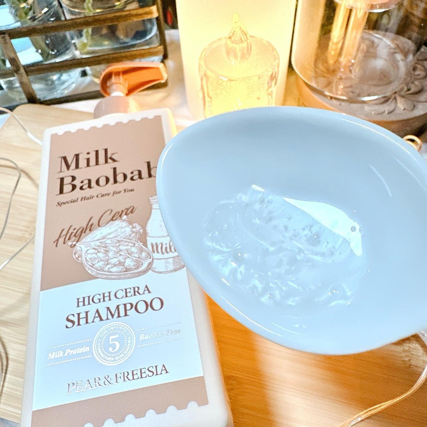 ハイセラ シャンプー / トリートメント ペアー&フリージア/ミルクバオバブ/シャンプー・コンディショナーを使ったクチコミ(2枚目)