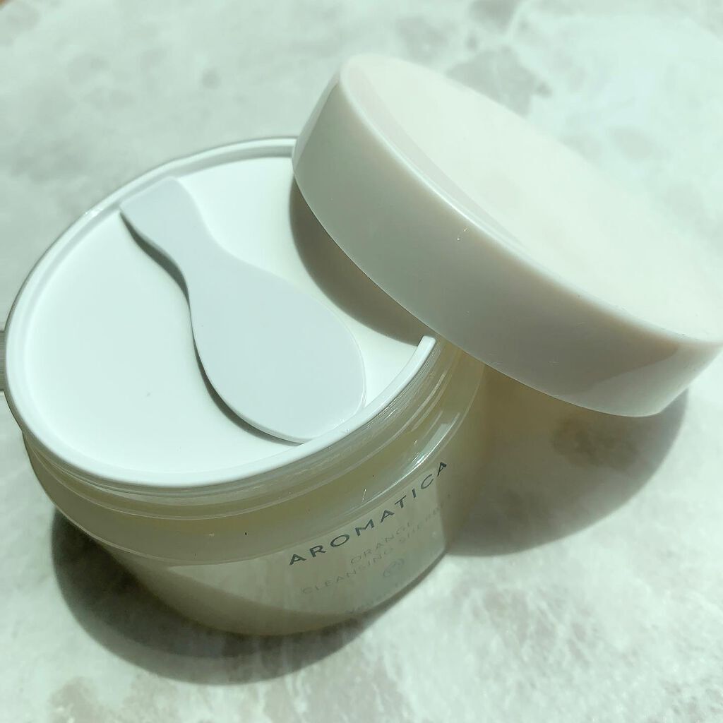 オレンジクレンジングシャーベット/AROMATICA/クレンジングバームを使ったクチコミ（2枚目）