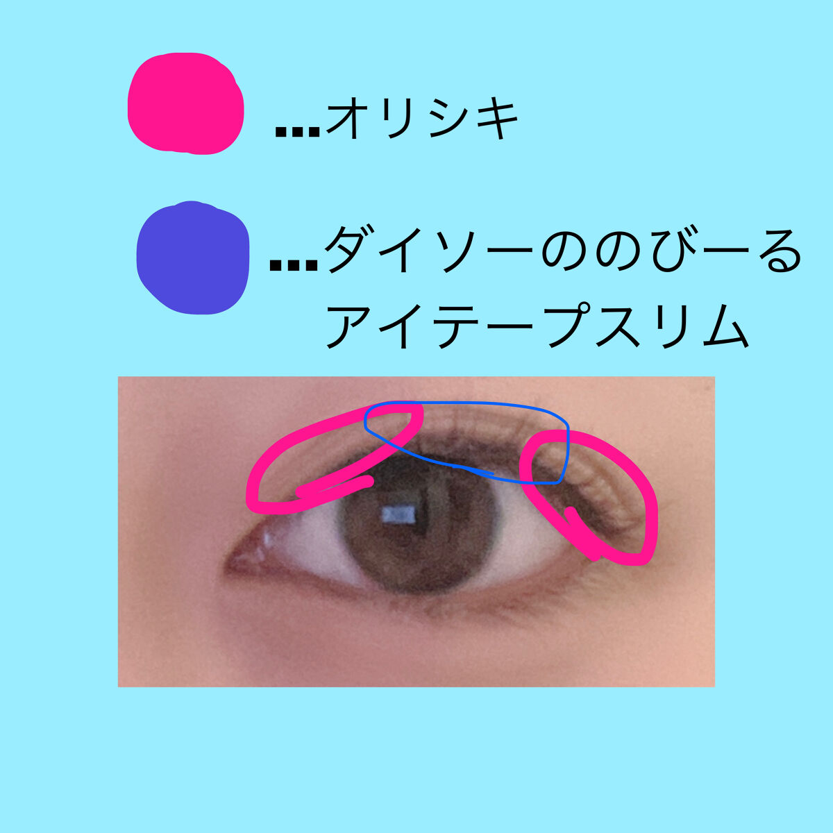 のびーるアイテープ（絆創膏タイプ、レギュラー）/DAISO/二重まぶた用アイテムを使ったクチコミ（3枚目）