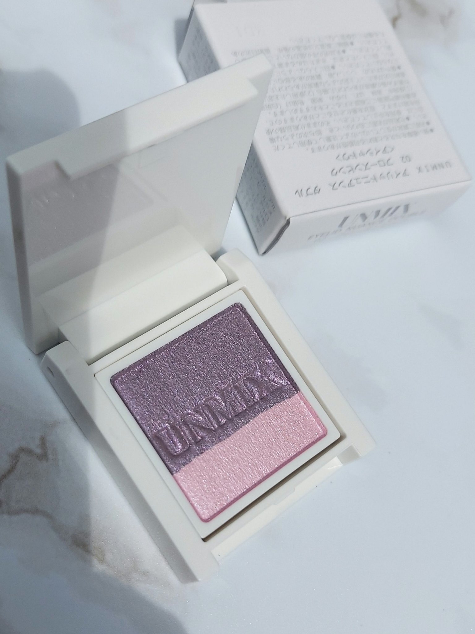 アイリッドニュアンス ダブル 02 フローズンピンク/UNMIX/アイシャドウパレットを使ったクチコミ（2枚目）