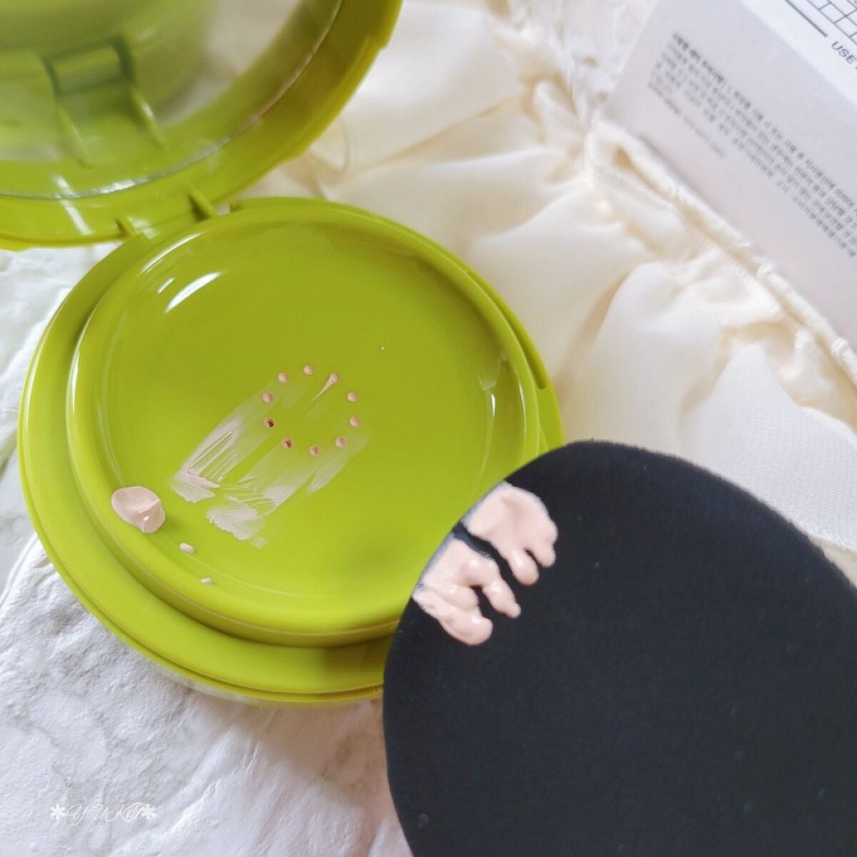 サテンウエアヘルシーグリーンクッション/unleashia/クッションファンデーションを使ったクチコミ(5枚目)