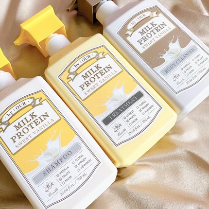 ミルクプロテイン ボディクレンザー スイートバニラ/by : OUR/ボディソープを使ったクチコミ(2枚目)