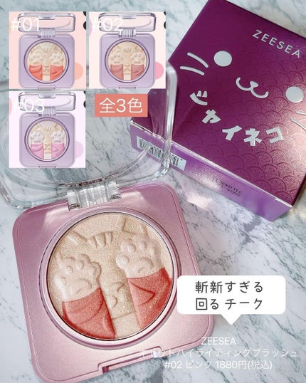 キャットハイライティングブラッシュ/ZEESEA/パウダーハイライトを使ったクチコミ(3枚目)