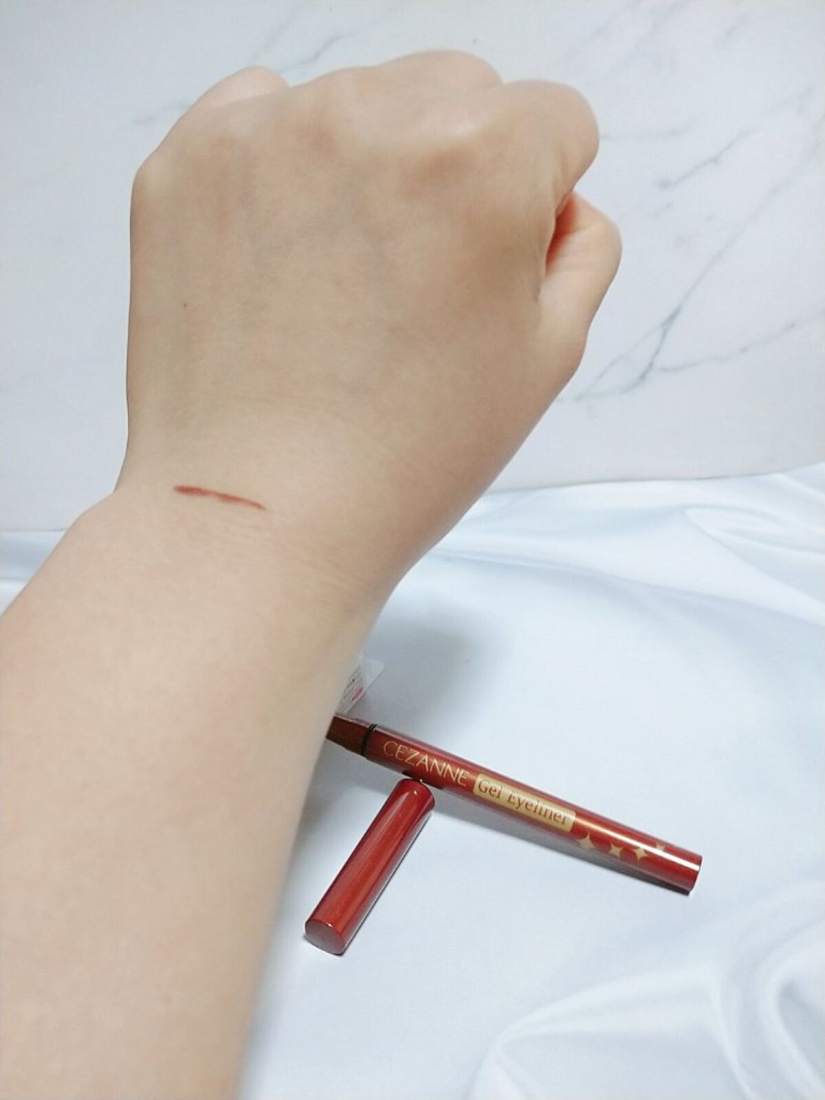 ジェルアイライナー 90 テラコッタブラウン/CEZANNE/ジェルアイライナーを使ったクチコミ（2枚目）