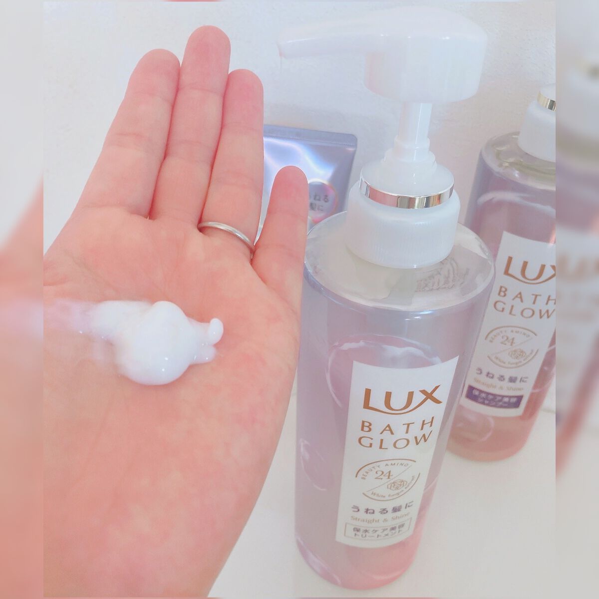 バスグロウ ストレート&シャイン シャンプー/トリートメント/LUX/市販シャンプーを使ったクチコミ(3枚目)