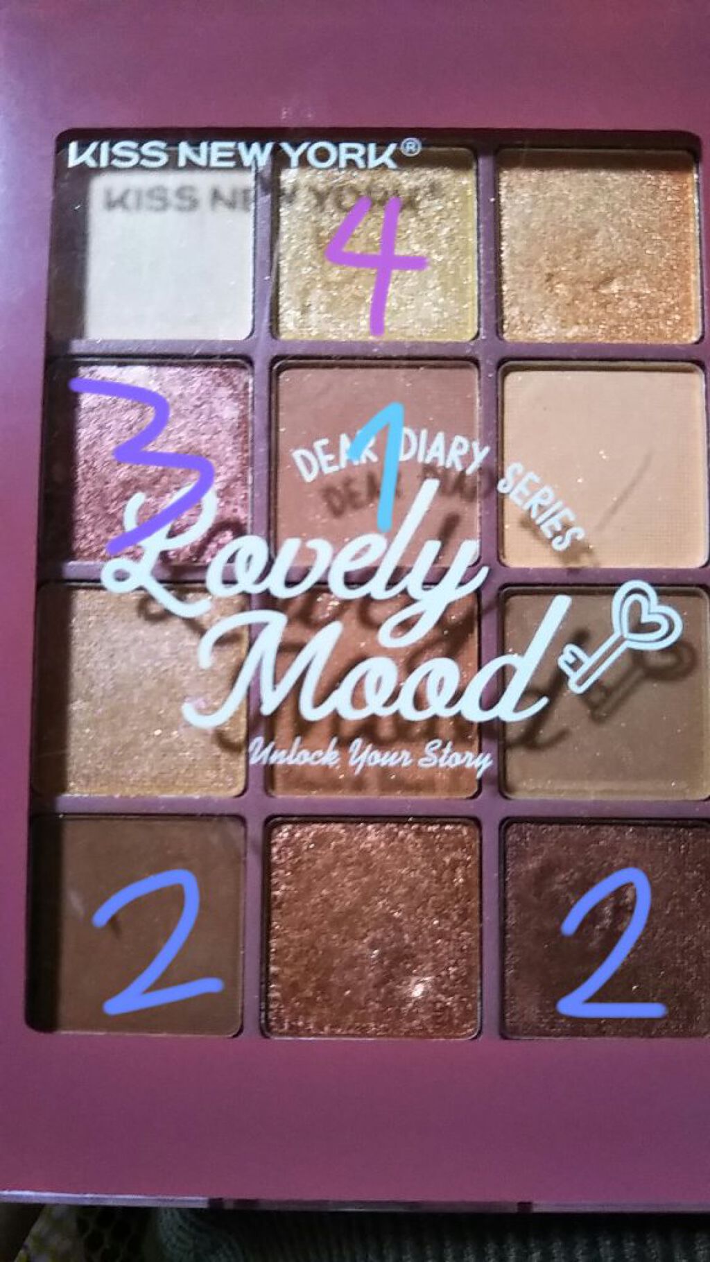 ディアダイアリー・ラブリームード/KISS NEW YORK/アイシャドウパレットを使ったクチコミ（3枚目）