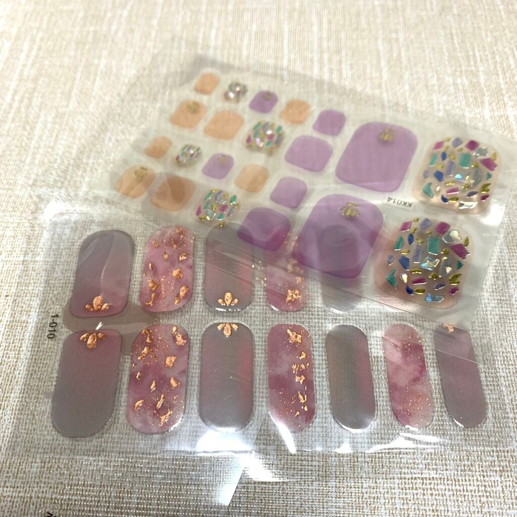 ネイルシール/Qoo10/ネイルシールを使ったクチコミ(2枚目)