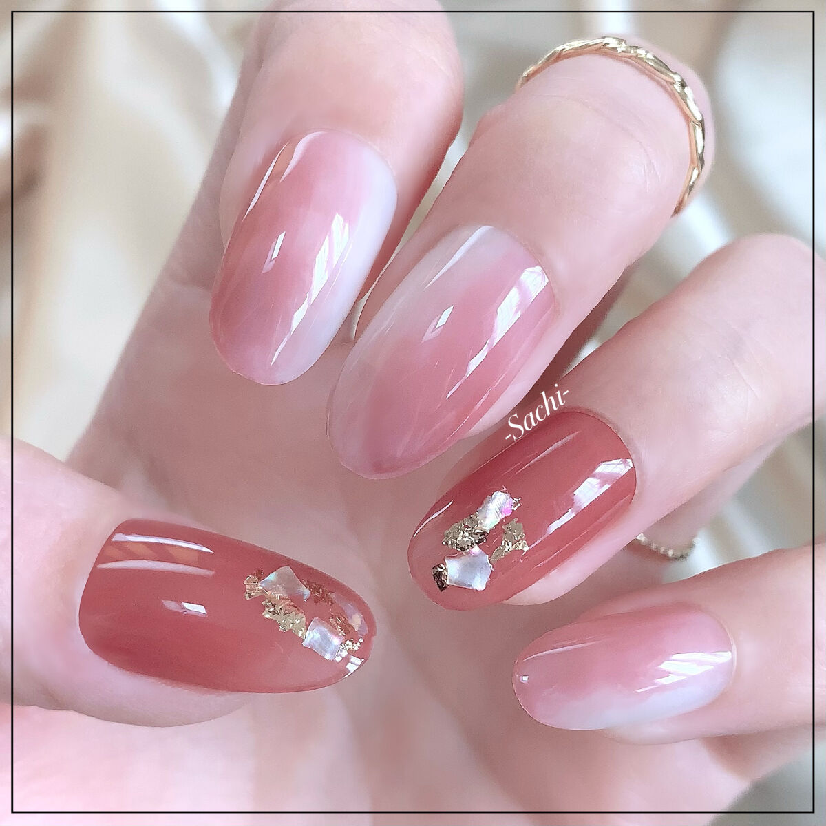 シャインオンミーネイルカラー SE17.ヴィンテージローズ/Dear.A/マニキュアを使ったクチコミ（2枚目）