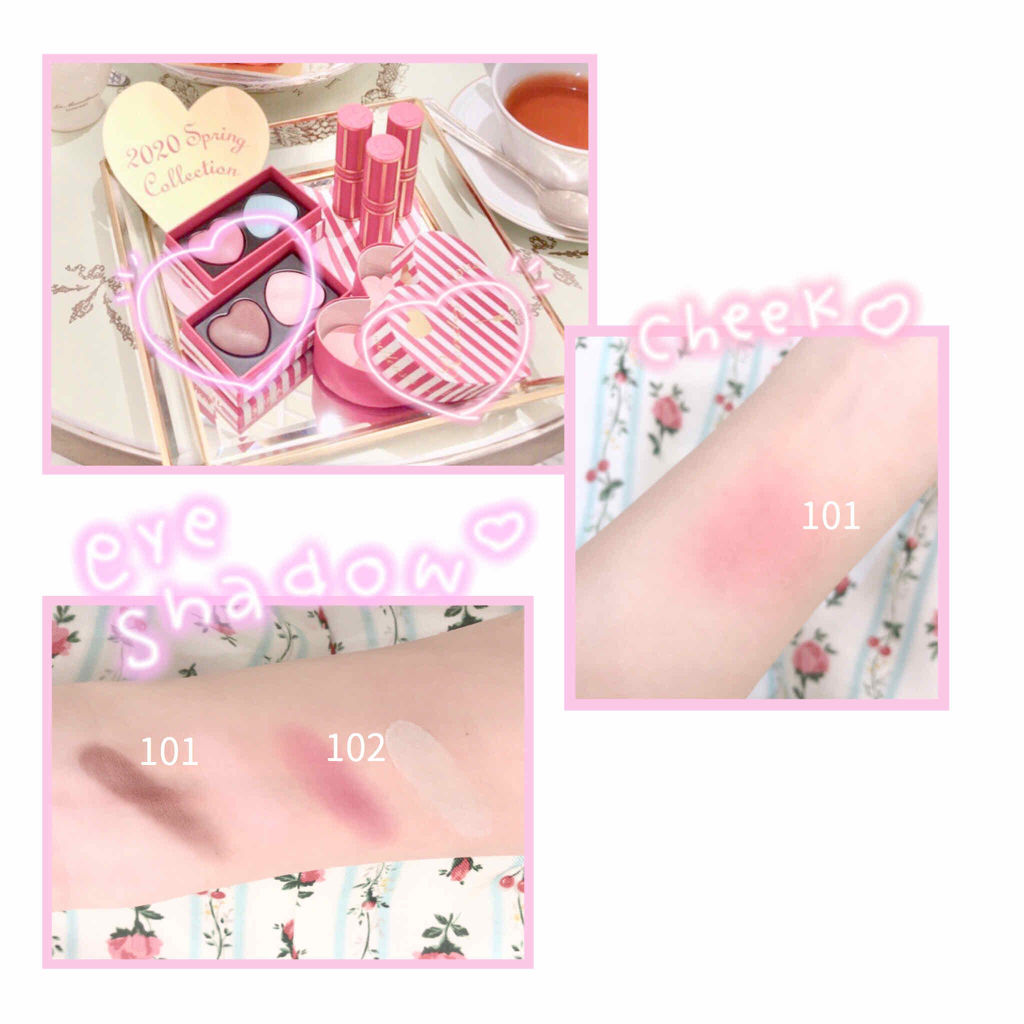 1/10 発売 ♡ LADUREE アイシャドウ&チーク 🎀
（リップのレビューも昨夜投稿してます）

アイシャドウ
→ 見た目がチョコレート？マカロン？みたい！🥺💗
2色ずつの2種類展開
101 チョコレートブラウン&ふんわりピンク