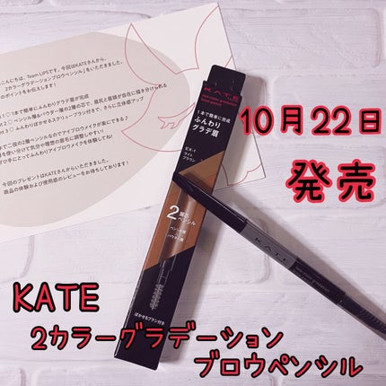 2カラーグラデーションブロウペンシル/KATE/アイブロウペンシルを使ったクチコミ(1枚目)