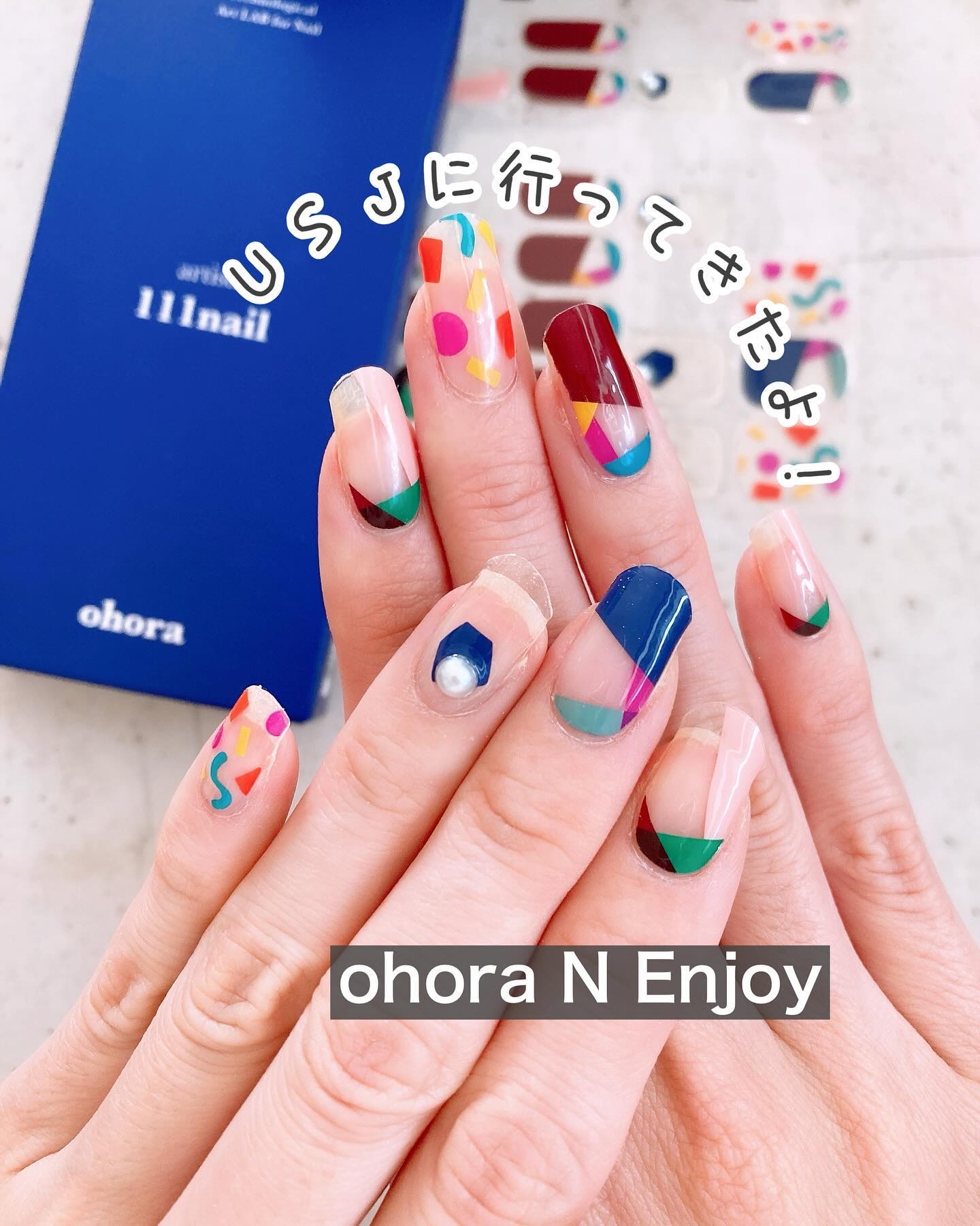 透け感ネイルのネイルデザイン】セミキュアジェルネイル（ハンド