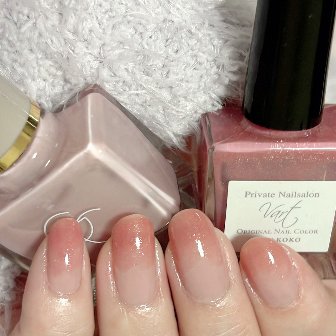 グロッシーコート シアーライラック/スキューズミー/オールインワンネイルを使ったクチコミ（1枚目）