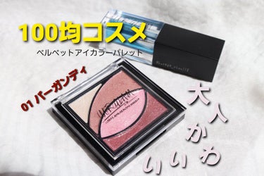 UR GLAM　VELVET EYE COLOR PALETTE バーガンディ/U R GLAM/アイシャドウパレットを使ったクチコミ（1枚目）