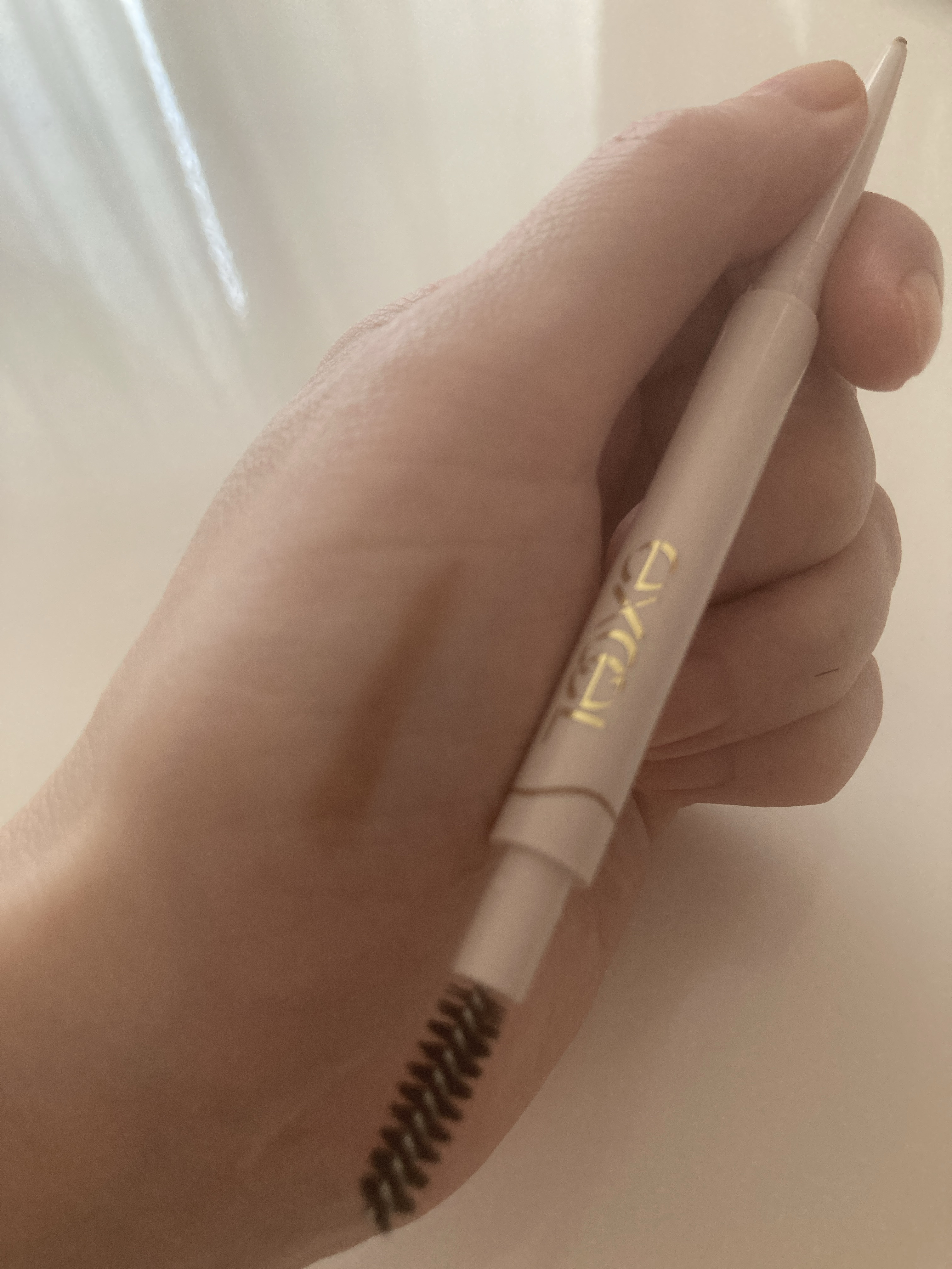 カラーエディットスリムブロウ ES01 スプリングモカ/excel/アイブロウペンシルを使ったクチコミ（3枚目）