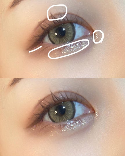 グリッター イルミネーションライナー R 02 トゥインクルスター/CipiCipi/リキッドアイライナーを使ったクチコミ(2枚目)