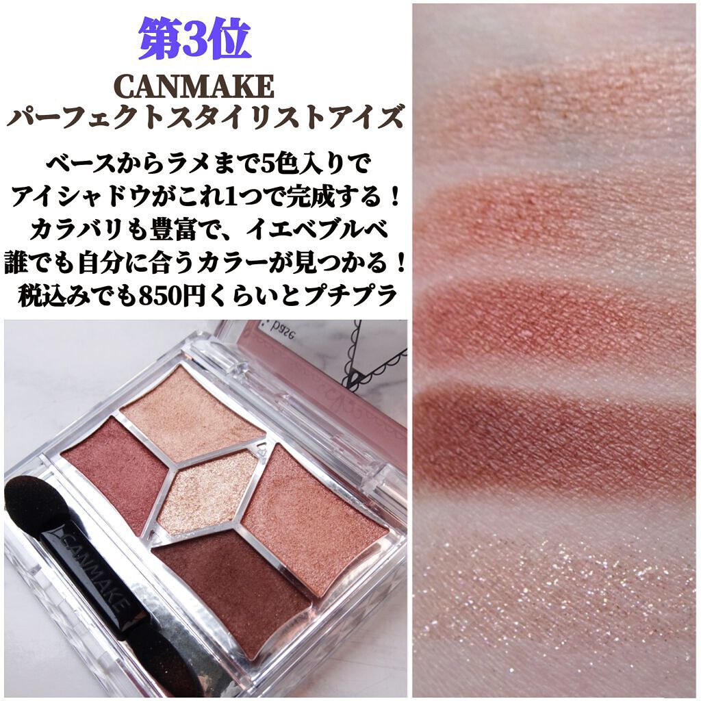 ジューシーピュアアイズ/キャンメイク/アイシャドウパレットを使ったクチコミ（2枚目）