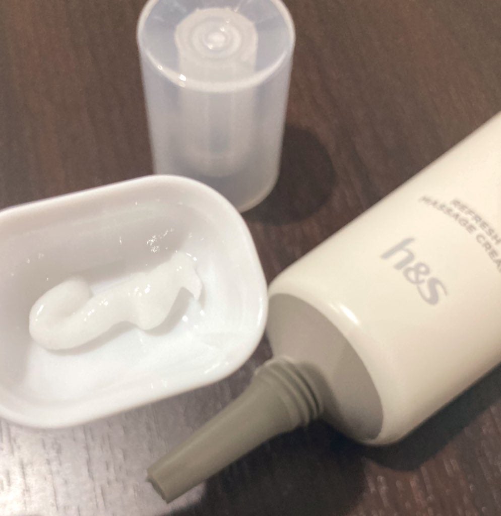 リフレッシュ マッサージクリーム/h&s/洗い流すヘアトリートメントを使ったクチコミ(2枚目)