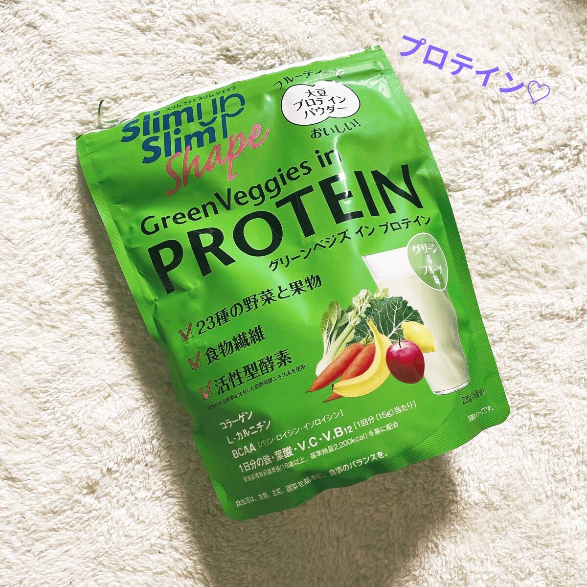 スリムアップスリムシェイプ コラーゲン イン プロテイン/アサヒ飲料/ソイプロテインを使ったクチコミ(1枚目)