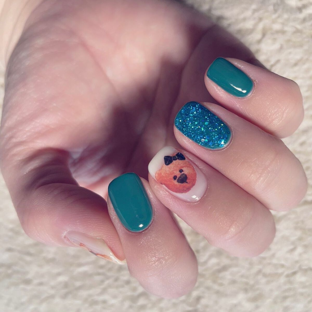 行場 on LIPS 「甘めのクリスマス🧸🤎#セルフネイル部#セルフネイル#nail#..」(3枚目)