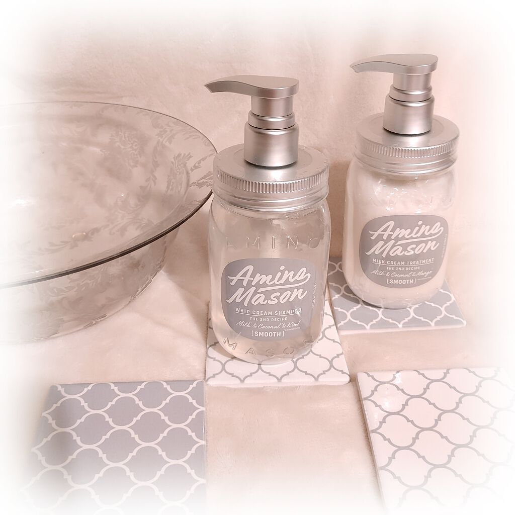 アミノメイソン ディープモイスト ホイップクリーム シャンプー/ミルククリーム ヘアトリートメント/アミノメイソン/市販シャンプーを使ったクチコミ（1枚目）