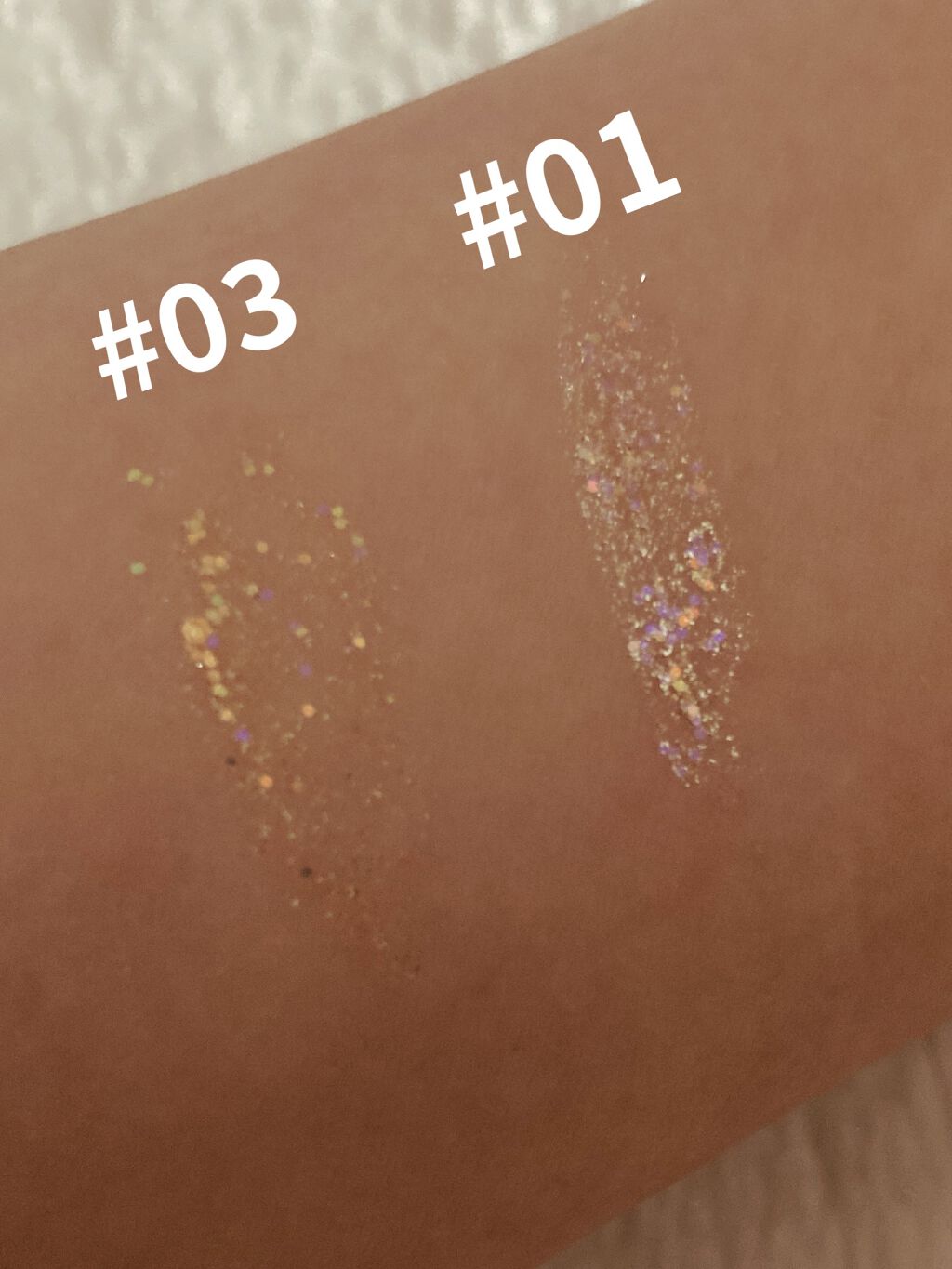 リキッド グリッター シャドウ/rom&nd/グリッターを使ったクチコミ（3枚目）
