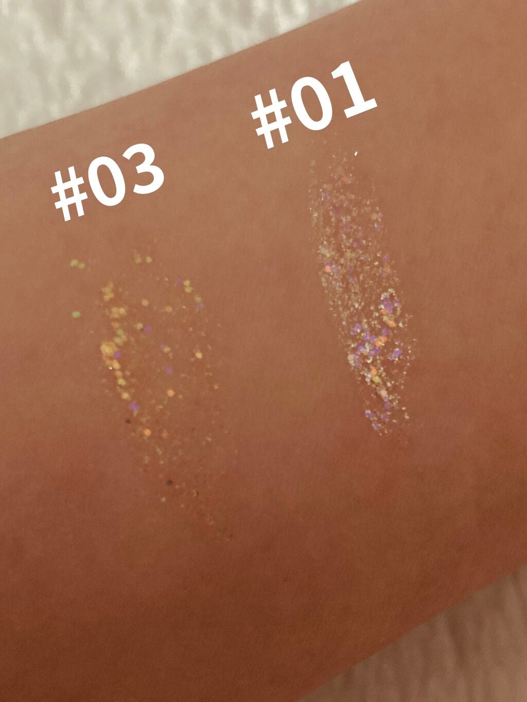 リキッド グリッター シャドウ/rom&nd/グリッターを使ったクチコミ(3枚目)