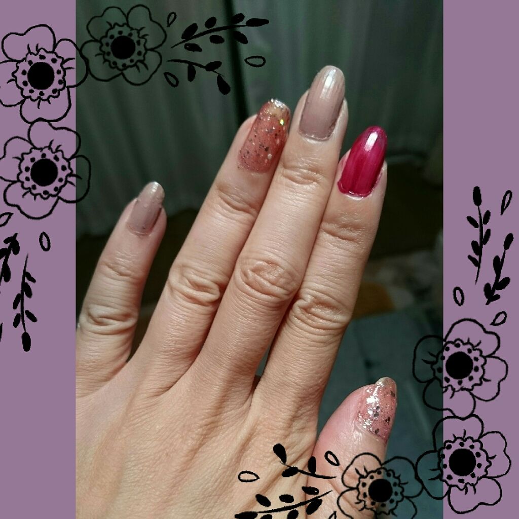 マイメロ ネイル/DAISO/マニキュアを使ったクチコミ（1枚目）