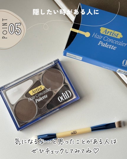 ヘアコンシーラーパレット&アーティスト デュアルブラシ/odiD/その他スタイリングを使ったクチコミ(7枚目)
