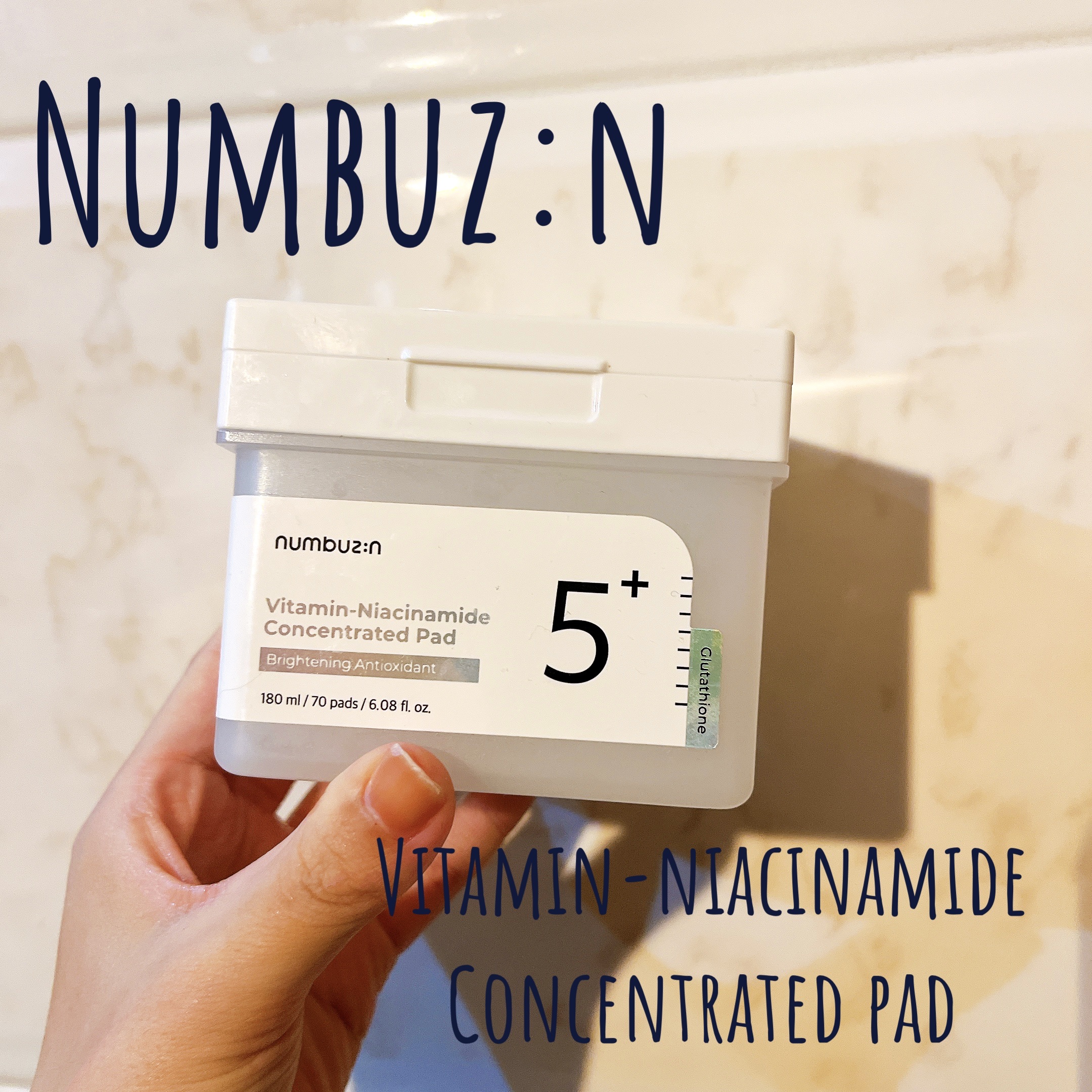 5番 白玉グルタチオンＣフィルムパッド/numbuzin/トナーパッドを使ったクチコミ（1枚目）