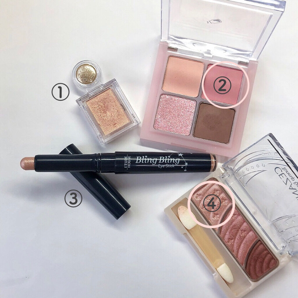 キラキラ アイシャドウ/ETUDE/スティックアイシャドウを使ったクチコミ（2枚目）