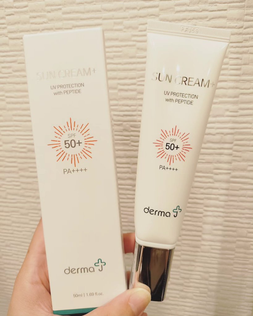 サンクリーム＋/ DermaJ/日焼け止めクリームを使ったクチコミ（1枚目）