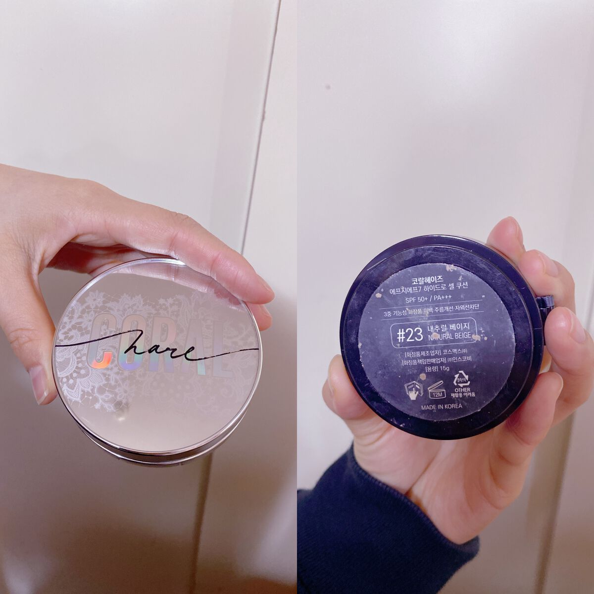 FGF7 ハイドロセルクッション/Coralhaze/クッションファンデーションを使ったクチコミ（1枚目）