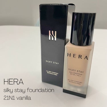 ❝ HERA silky stay foundation ❞

今回は、HERAのsilky stay foundationをご紹介します🪴

ポイントは3つ！
①精巧に密着、美しくよみがえるキメ
軽い