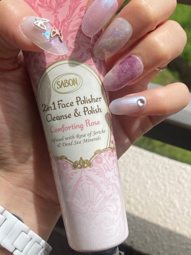 フェイスポリッシャー コンフォーティング・ローズ デュオ（60mL×2本）/SABON/スクラブ・ゴマージュを使ったクチコミ（2枚目）