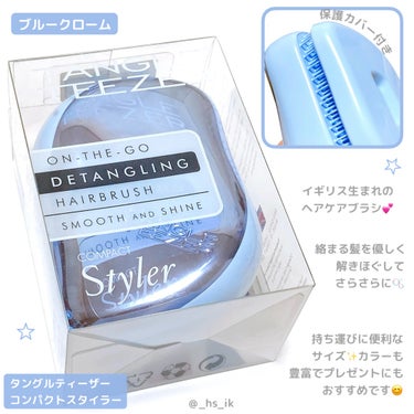 コンパクトスタイラー ブルークローム/TANGLE TEEZER/ヘアブラシを使ったクチコミ（1枚目）