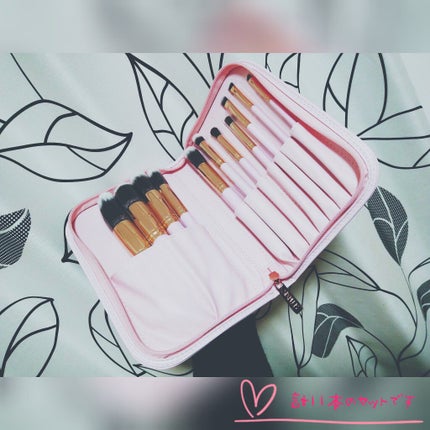 貴族のゴールド メイクブラシ11本セット 化粧ポーチ付き/SIXPLUS/メイクブラシを使ったクチコミ(2枚目)