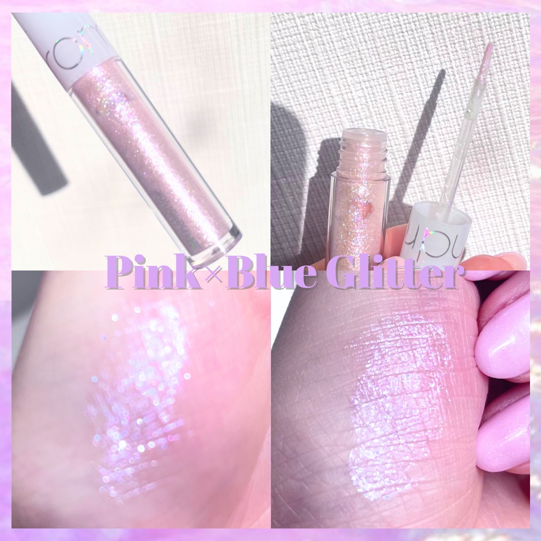 リキッド グリッター シャドウ 05 ラビーフレア(LOVEY FLARE)/rom&nd/グリッターを使ったクチコミ（2枚目）