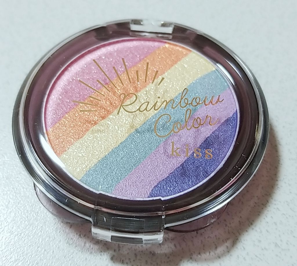 KiSS レインボーカラーXのクチコミ「☆Kiss キス  レインボーアイシャドウのレビューです☆。.:＊・゜

カラフルレインボー好.....」（2枚目）