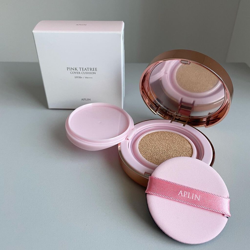 ピンクティーツリーカバークッション/APLIN/クッションファンデーションを使ったクチコミ(1枚目)