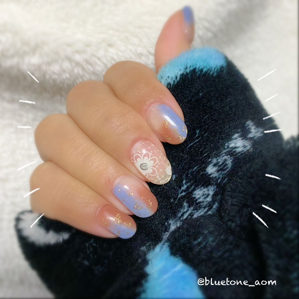 ネイルシール/Qoo10/ネイルシールを使ったクチコミ（2枚目）