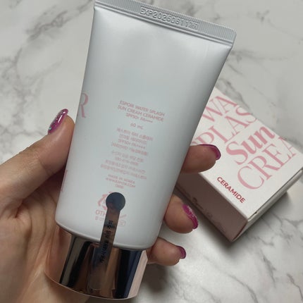 ウォータースプラッシュサンクリーム セラミド/espoir/日焼け止めクリームを使ったクチコミ(2枚目)