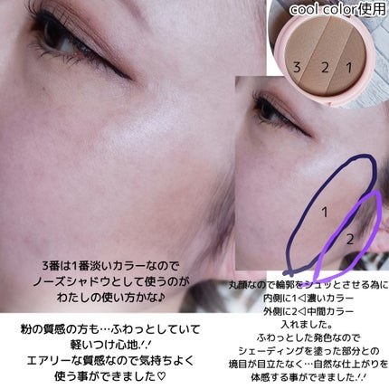 3カラーシェーディングパレット/Kirei&co./シェーディングを使ったクチコミ(4枚目)