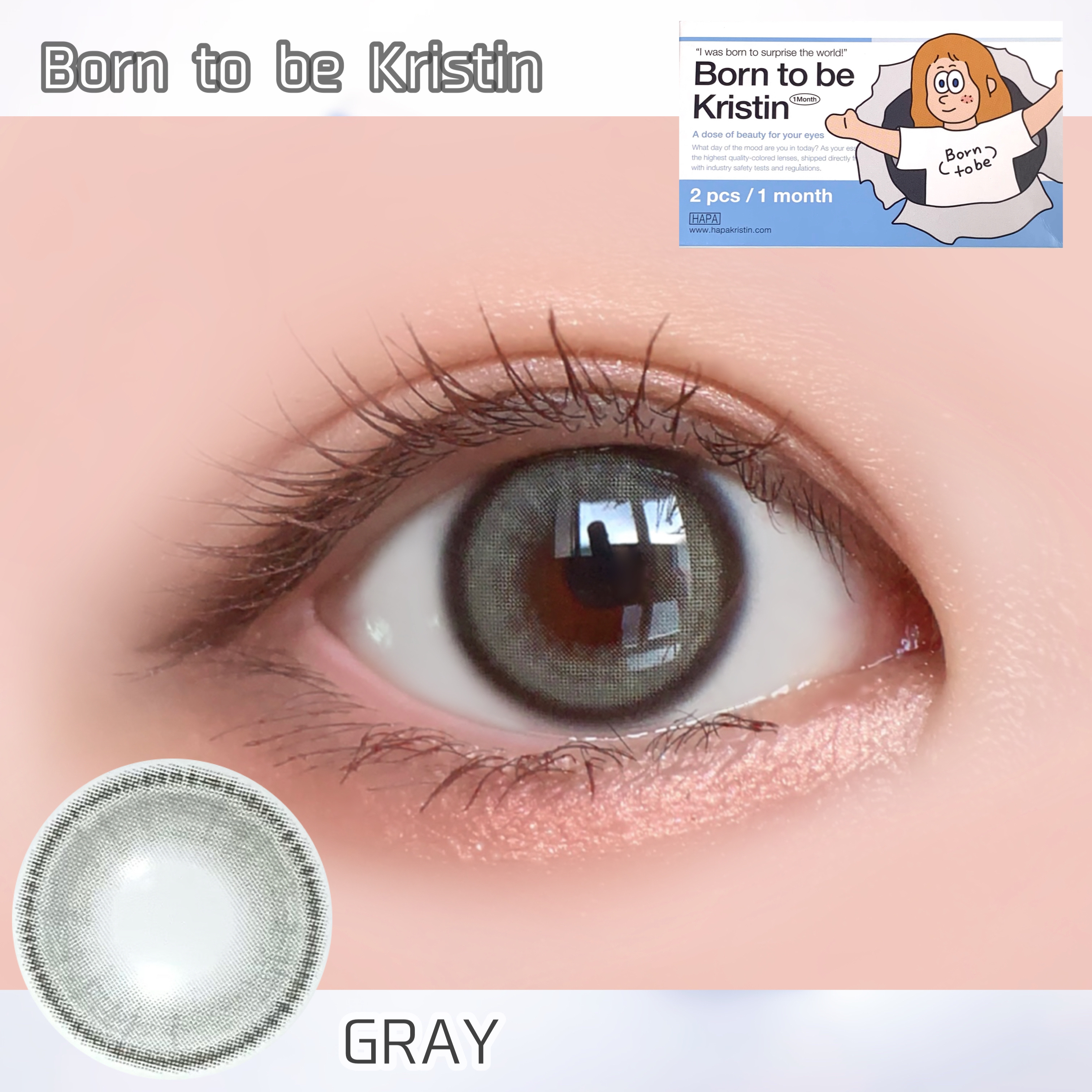 born to be kristin/Hapa kristin/カラーコンタクトレンズを使ったクチコミ（3枚目）