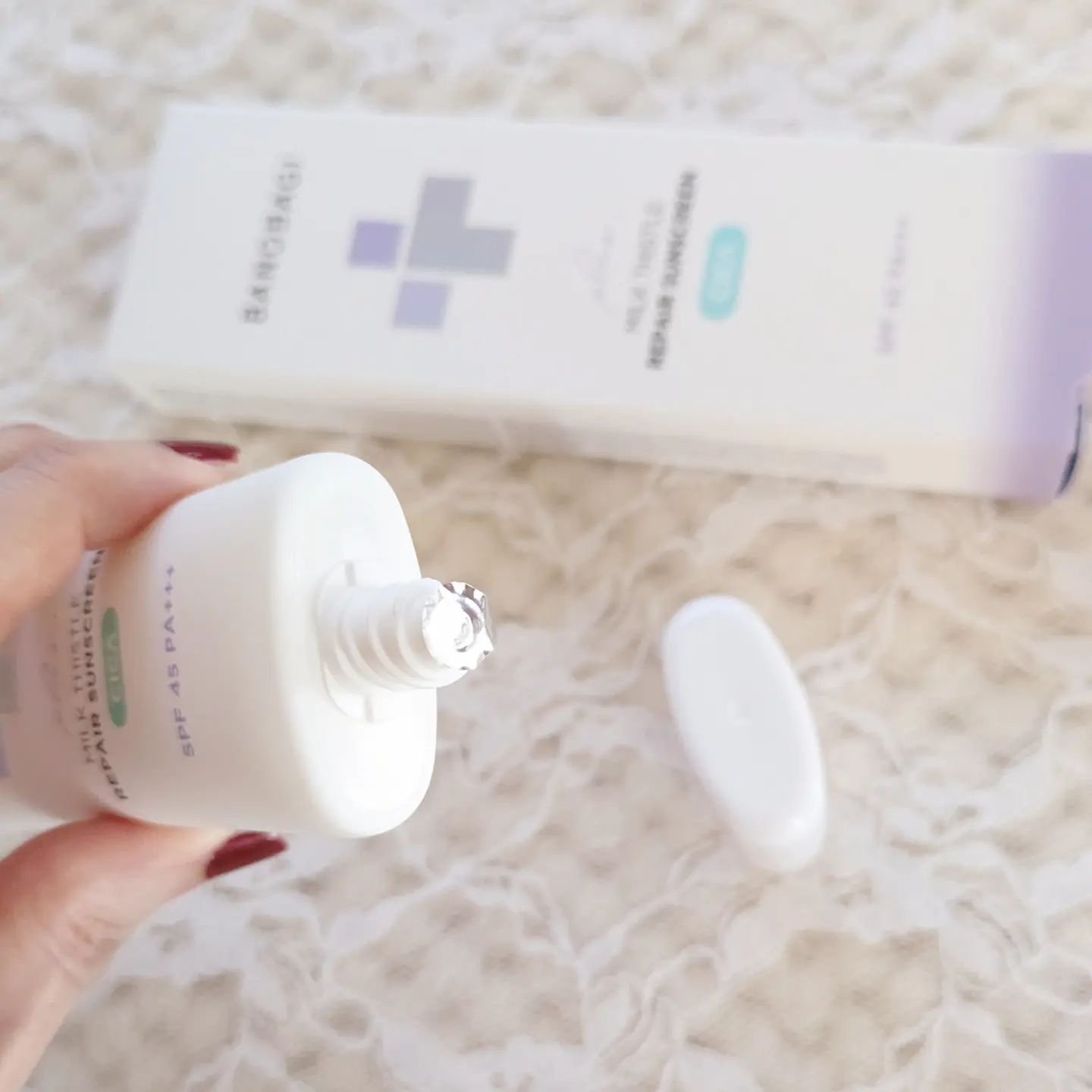 ミルクシスルリペアシカサンスクリーンプラス/BANOBAGI/日焼け止めミルクを使ったクチコミ（2枚目）